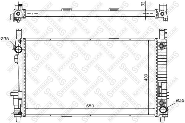 1025936SX STELLOX Радиатор, охлаждение двигателя