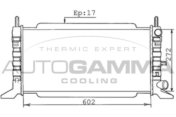 100339 AUTOGAMMA Радиатор, охлаждение двигателя