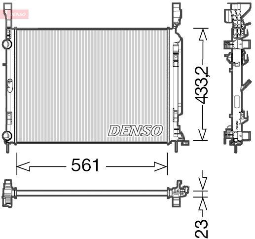 DRM23042 DENSO Радиатор, охлаждение двигателя