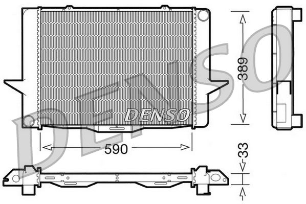 DRM33040 DENSO Радиатор, охлаждение двигателя