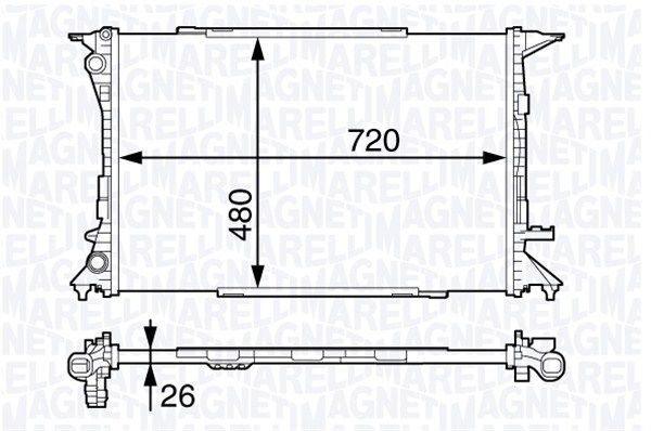 350213139400 MAGNETI MARELLI Радиатор, охлаждение двигателя