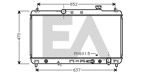 31R71117 EACLIMA Радиатор, охлаждение двигателя