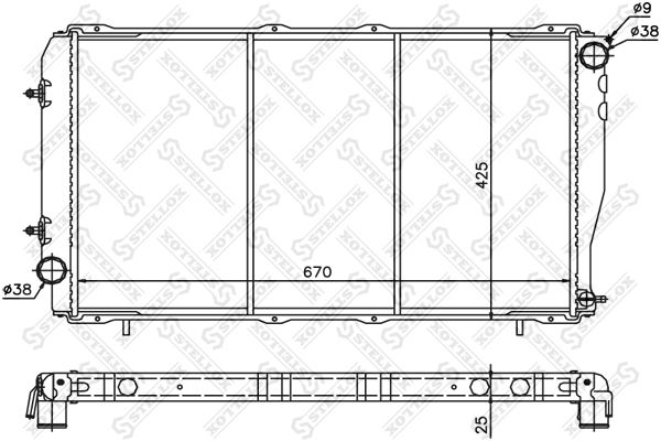 1026242SX STELLOX Радиатор, охлаждение двигателя