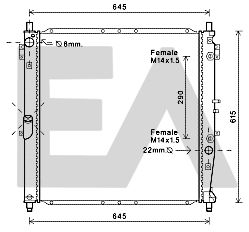 31R20022 EACLIMA Радиатор, охлаждение двигателя