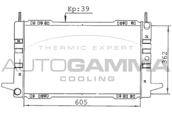 100365 AUTOGAMMA Радиатор, охлаждение двигателя