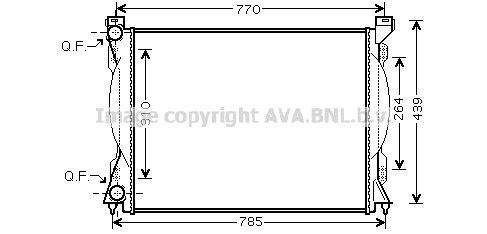 AI2233 AVA QUALITY COOLING Радиатор, охлаждение двигателя