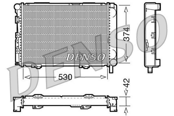 DRM17025 DENSO Радиатор, охлаждение двигателя