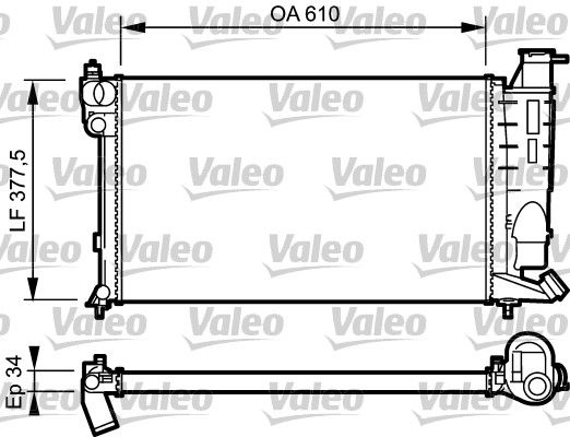 731389 VALEO Радиатор, охлаждение двигателя