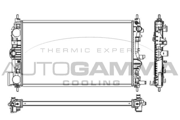 105787 AUTOGAMMA Радиатор, охлаждение двигателя