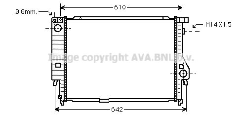 BW2144 AVA QUALITY COOLING Радиатор, охлаждение двигателя