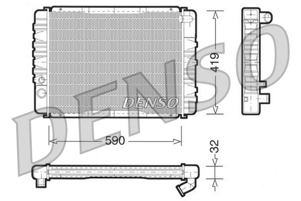 DRM33001 DENSO Радиатор, охлаждение двигателя