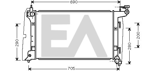 31R71301 EACLIMA Радиатор, охлаждение двигателя