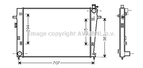 HY2204 AVA QUALITY COOLING Радиатор, охлаждение двигателя