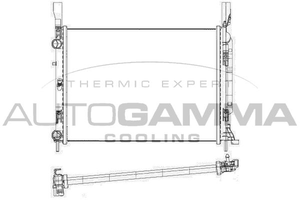 105670 AUTOGAMMA Радиатор, охлаждение двигателя