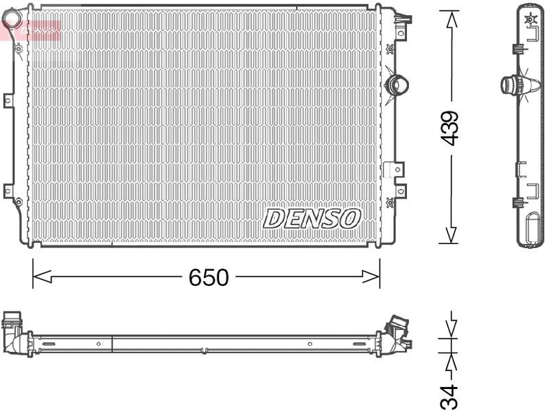 DRM32046 DENSO Радиатор, охлаждение двигателя