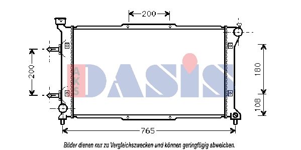 350250N AKS DASIS Радиатор, охлаждение двигателя