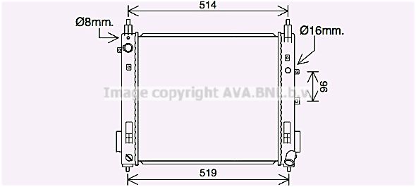 DN2440 AVA QUALITY COOLING Радиатор, охлаждение двигателя