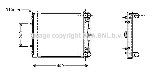 PR2037 AVA QUALITY COOLING Радиатор, охлаждение двигателя