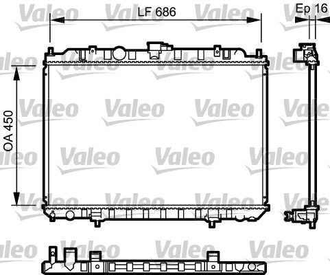 735063 VALEO Радиатор, охлаждение двигателя