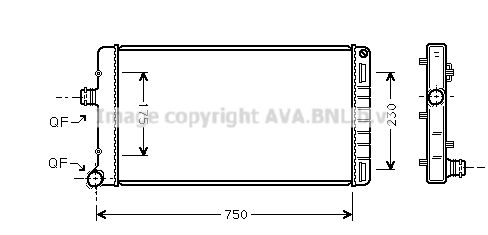 FTA2211 AVA QUALITY COOLING Радиатор, охлаждение двигателя