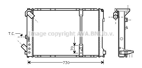 RTA2208 AVA QUALITY COOLING Радиатор, охлаждение двигателя