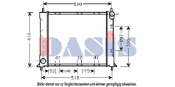 370027N AKS DASIS Радиатор, охлаждение двигателя