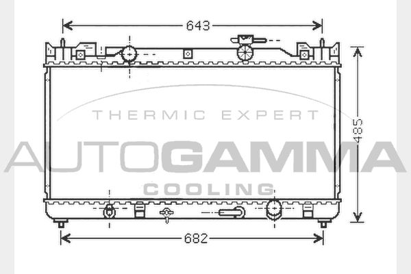 104716 AUTOGAMMA Радиатор, охлаждение двигателя