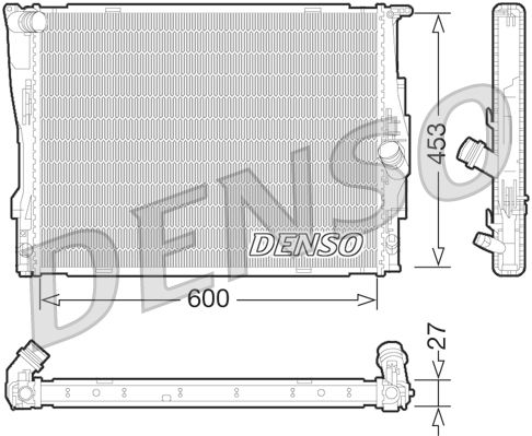 DRM05073 DENSO Радиатор, охлаждение двигателя