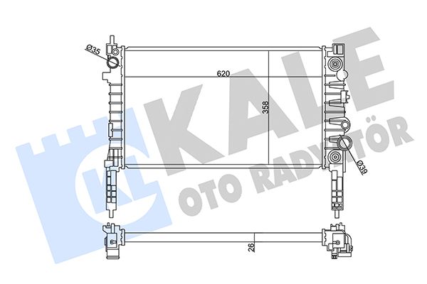 358935 KALE OTO RADYATÖR Радиатор, охлаждение двигателя