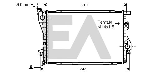 31R07082 EACLIMA Радиатор, охлаждение двигателя