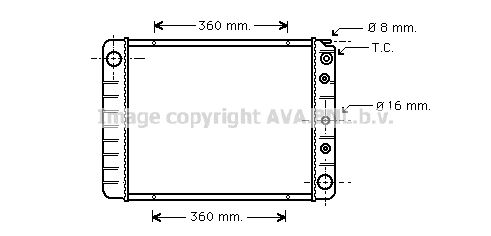 VO2028 AVA QUALITY COOLING Радиатор, охлаждение двигателя