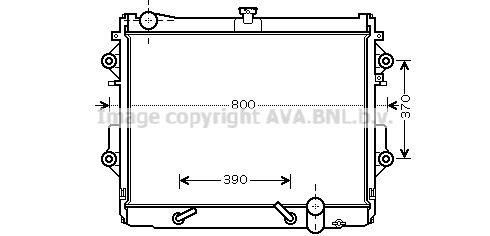 TO2491 AVA QUALITY COOLING Радиатор, охлаждение двигателя