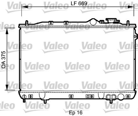 734256 VALEO Радиатор, охлаждение двигателя