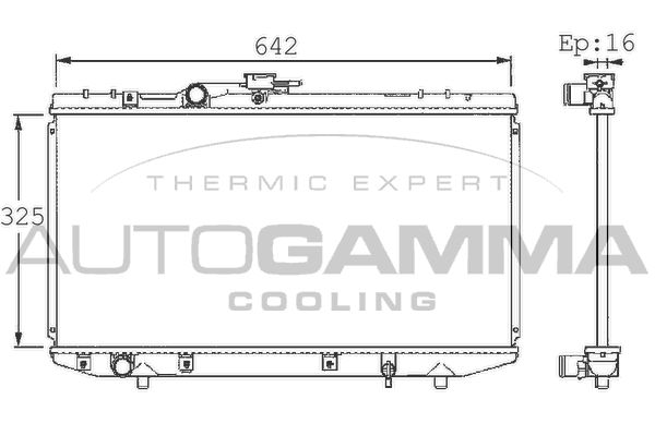 101353 AUTOGAMMA Радиатор, охлаждение двигателя