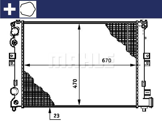 CR592000S MAHLE Радиатор, охлаждение двигателя