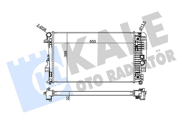 345980 KALE OTO RADYATÖR Радиатор, охлаждение двигателя