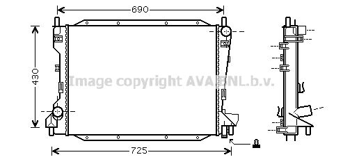 JRA2035 AVA QUALITY COOLING Радиатор, охлаждение двигателя