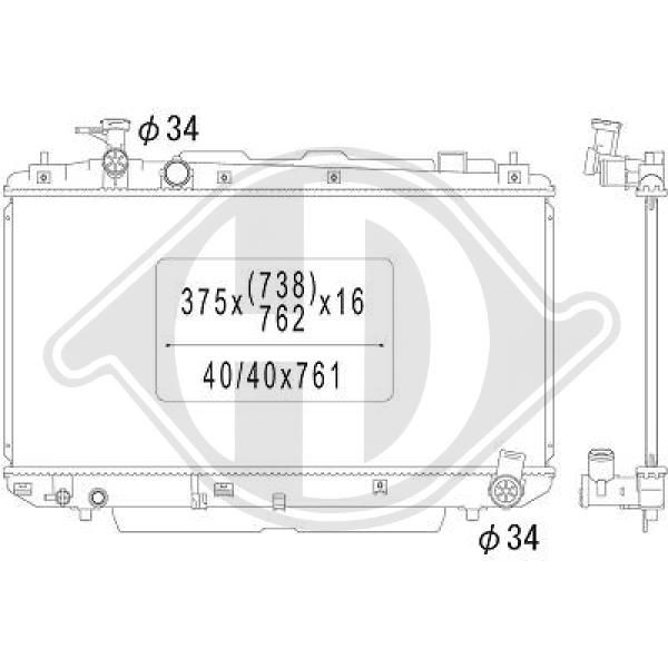 DCM3229 DIEDERICHS Радиатор, охлаждение двигателя