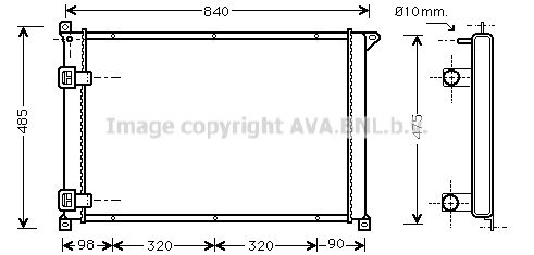 RTA2257 AVA QUALITY COOLING Радиатор, охлаждение двигателя