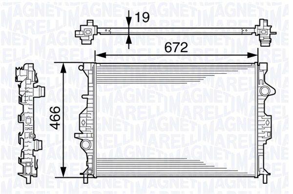 350213138600 MAGNETI MARELLI Радиатор, охлаждение двигателя