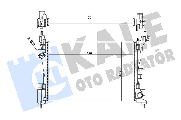 356270 KALE OTO RADYATÖR Радиатор, охлаждение двигателя