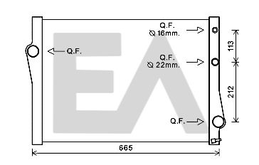 31R07150 EACLIMA Радиатор, охлаждение двигателя