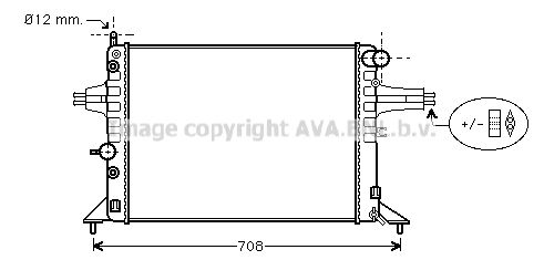 OLA2256 AVA QUALITY COOLING Радиатор, охлаждение двигателя