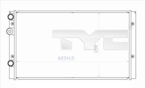 7370023 TYC Радиатор, охлаждение двигателя