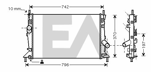 31R22125 EACLIMA Радиатор, охлаждение двигателя