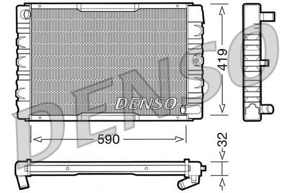 DRM33033 DENSO Радиатор, охлаждение двигателя