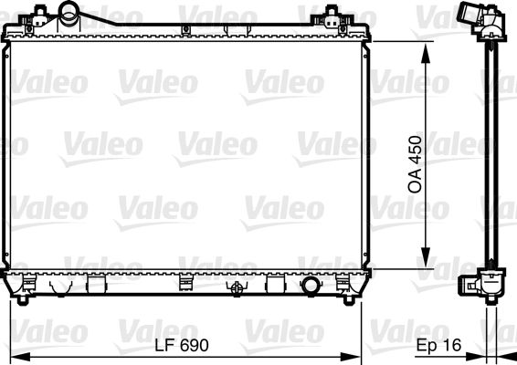 735433 VALEO Радиатор, охлаждение двигателя