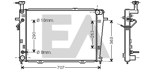 31R28045 EACLIMA Радиатор, охлаждение двигателя