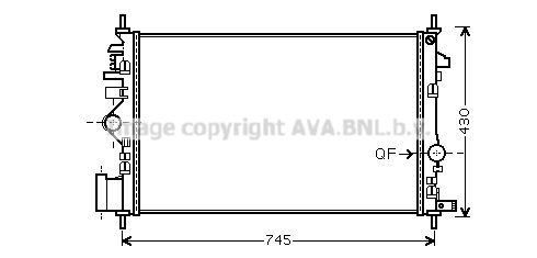 OLA2474 AVA QUALITY COOLING Радиатор, охлаждение двигателя