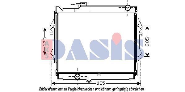 210208N AKS DASIS Радиатор, охлаждение двигателя